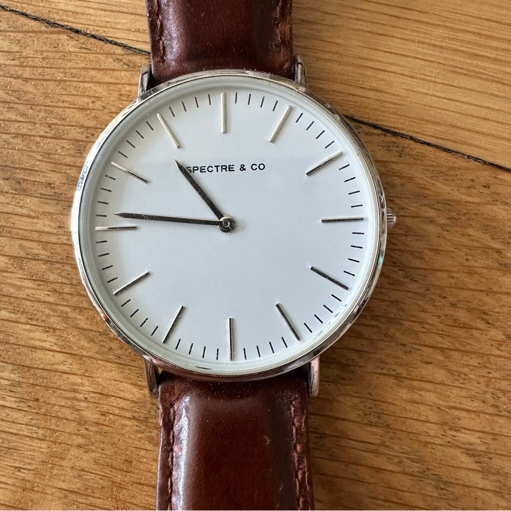 Spectre & Co Silver and Brown Watch
